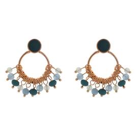 Ashley Cooper&#40;tm&#41; Gold-Tone Mint Hoop Cluster Earrings