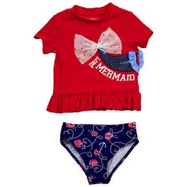 Toddler Girl Flapdoodles 2pc. Part Mermaid Nautica Swimsuit Set