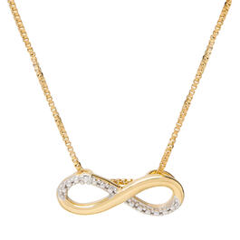 Gianni Argento Gold over Sterling Diamond Accent Infinity Pendant