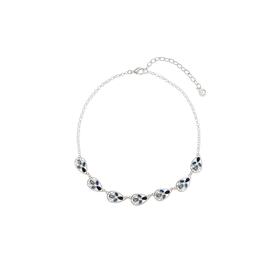 Gloria Vanderbilt Silver-Tone & Blue Stone Frontal Necklace