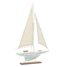 9th & Pike&#40;R&#41; Brown Wood Coastal Sail Boat Sculpture