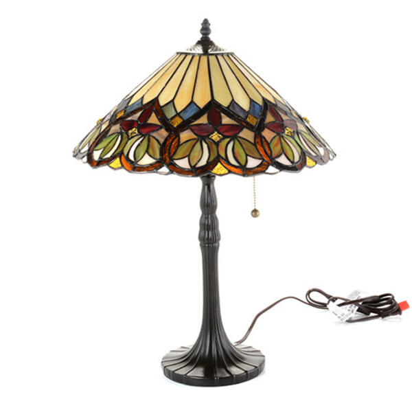 Quoizel Scallop Inverted Heart Tiffany Lamp - image 