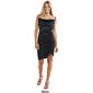 Juniors Almost Famous™ Satin Side Ruch Cowl Neck Asymmetric Dress - image 3