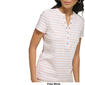 Womens Calvin Klein Short Sleeve Rib Henley Striped Knit Top - image 5