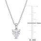 Sterling Silver 1ctw. Heart Moissanite Pendant Necklace - image 3