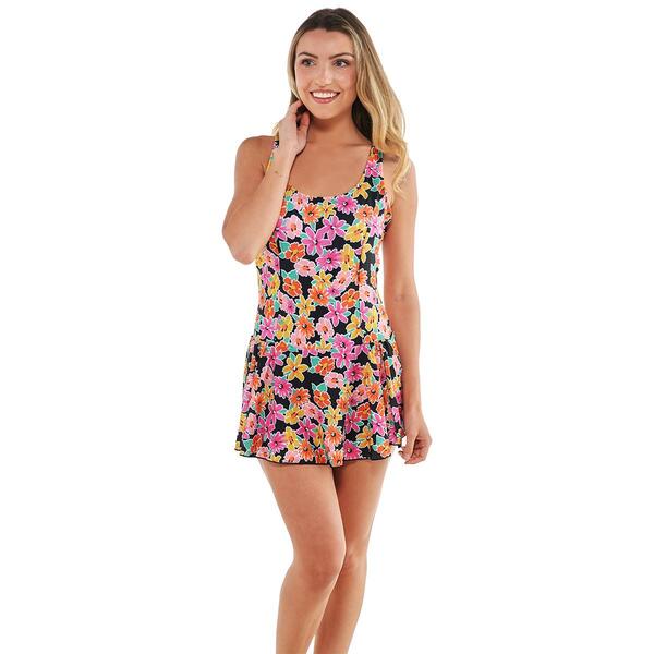 Womens Simply Fit Princess Seam One Piece Bloom Swimsuit - image 