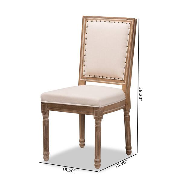 Baxton Studio Louane French Inspired Wood 2pc. Dining Chair Set
