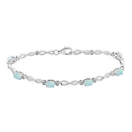 Gemstone Classics&#40;tm&#41; 5-Stone Opal & Diamond Bracelet