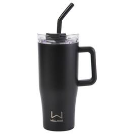 30oz. Double Wall Stainless Steel Tumbler w/ Handle - Black