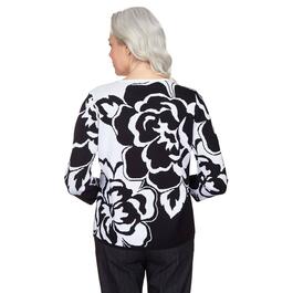 Womens Alfred Dunner World Traveler Floral Jacquard Sweater