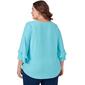 Plus Size Ruby Rd. By The Sea 3/4 Flutter Sleeve Swiss Dot Blouse - image 2