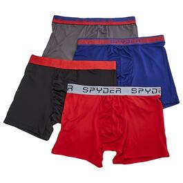 Mens Spyder 4pk. Front Mesh Boxers - Red
