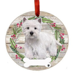 E&S Pets Westie Full Body Wreath Ornament