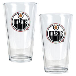 NHL Edmonton Oilers 2pc. Pint Ale Glass Set