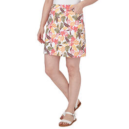 Womens Hearts of Palm A Touch of Tropical Floral Skort