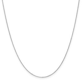 Gold Classics&#40;tm&#41;10kt. White 0.8mm 24in. Cable Chain Necklace