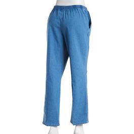 Womens Alfred Dunner  Denim Proportioned Slim Pants-Short