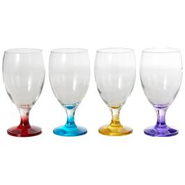 Tri Color Ice Tea Glass - Set of 4