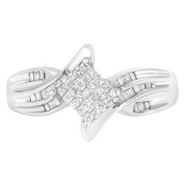 Endless Affection&#40;tm&#41; White Gold 1/4ctw. Diamond Bypass Ring