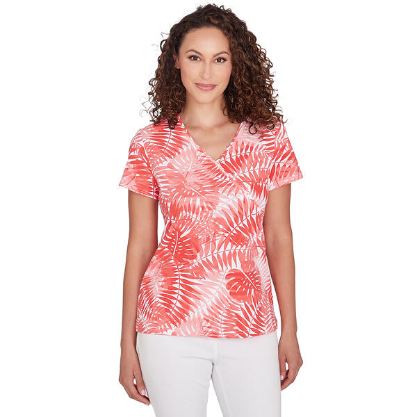 Womens Hearts of Palm Printed Essentials MonsteraParadise Top - image 