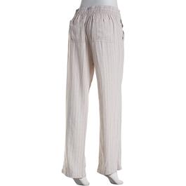 Womens Per Se Stripe Linen Stone Beach Pants