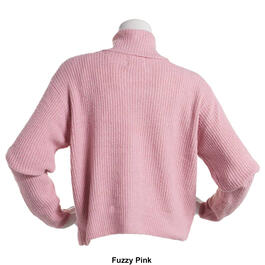 Juniors No Comment Chic Knit Drop Shoulder Turtleneck Sweater