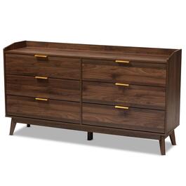Baxton Studio Lena 6 Drawer Wooden Dresser