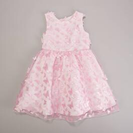 Girls &#40;4-6x&#41; Rare Editions 3D Charmeuse Butterfly Mesh Dress