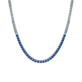 Gianni Argento Round Blue Ombre Necklace