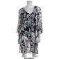 Plus Size Cover Me Print V-Neck Long Sleeve Tunic Cover-Up - image 3