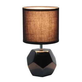 Simple Designs Round Prism  Matching Fabric Shade Mini Table Lamp