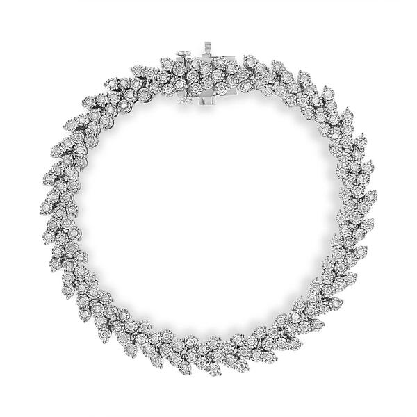 Haus of Brilliance 2.0ctw. Diamond Laurel Wreath Link Bracelet - image 