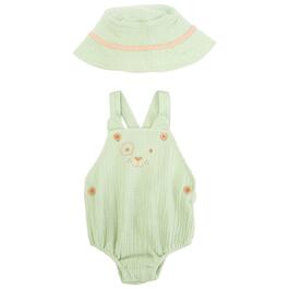 Baby Girl &#40;3-12M&#41; Little Me&#40;R&#41; Puppy Overalls & Hat