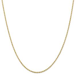 Unisex Gold Classics&#8482; 1.50mm. 14k Diamond Cut Rope Chain Necklace