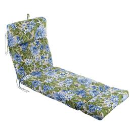 Jordan Manufacturing Chaise Cushion - Tan/Blue Floral