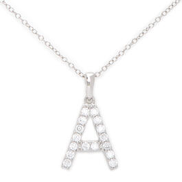Gianni Argento Silver Initial Pendant Necklace - A