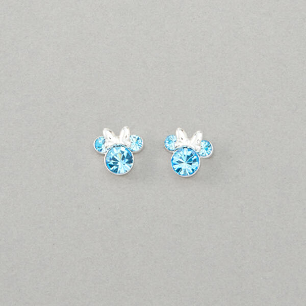 Disney Minnie Mouse March Birthstone Stud Earrings - image 