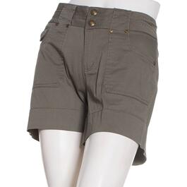 Womens One 5 One Sateen Coin Pocket Belted Shorts