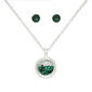 Mini May Birthstone Shaker Necklace and Stud Earring Set - image 1