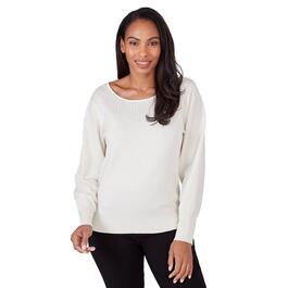 Petite Emaline St. Kitts Solid Long Sleeve Sweater