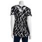 Womens Due Time Short Sleeve Criss Cross Maternity Babydoll Tee - image 2