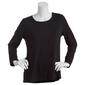 Plus Size Runway Ready Long Sleeve Milky Crew Neck Top - image 1