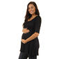 Womens 24/7 Comfort Apparel Solid 3/4 Sleeve Tunic Maternity Top - image 3