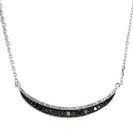 Diamond Classics&#40;tm&#41; Black & White Diamond Smile Necklace