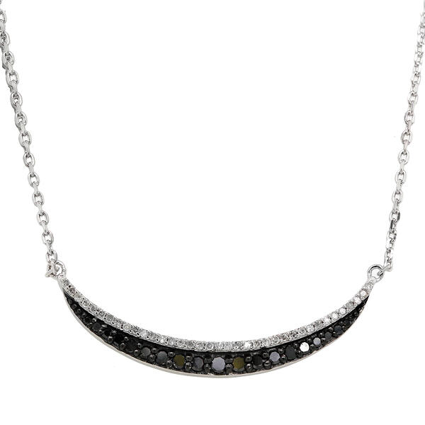Diamond Classics&#40;tm&#41; Black & White Diamond Smile Necklace - image 