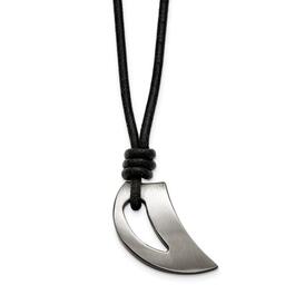 Mens Gentlemen's Classics&#40;tm&#41; Black IP-Plated Claw Pendant Necklace