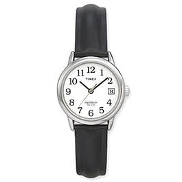 Womens Timex(R) Easy Reader Black Strap Watch - 2H331