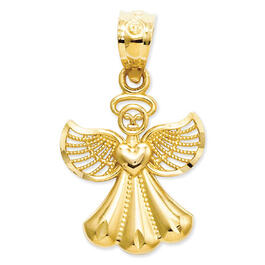 Gold Classics&#40;tm&#41; 14kt. Gold Polished Angel Pendant