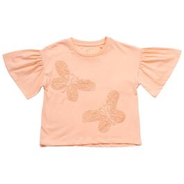 Girls &#40;7-16&#41; Jessica Simpson Bell Sleeve Crochet Butterflies Tee