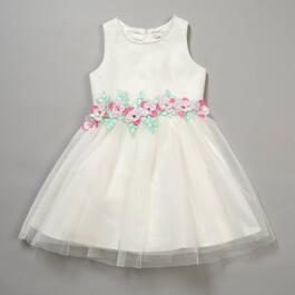 Girls &#40;7-12&#41; Jessica Simpson Embellished Neck Floral Dress